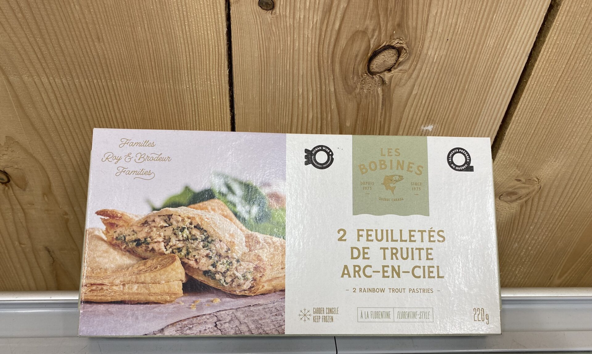 Feuilletés de truite à la florentine