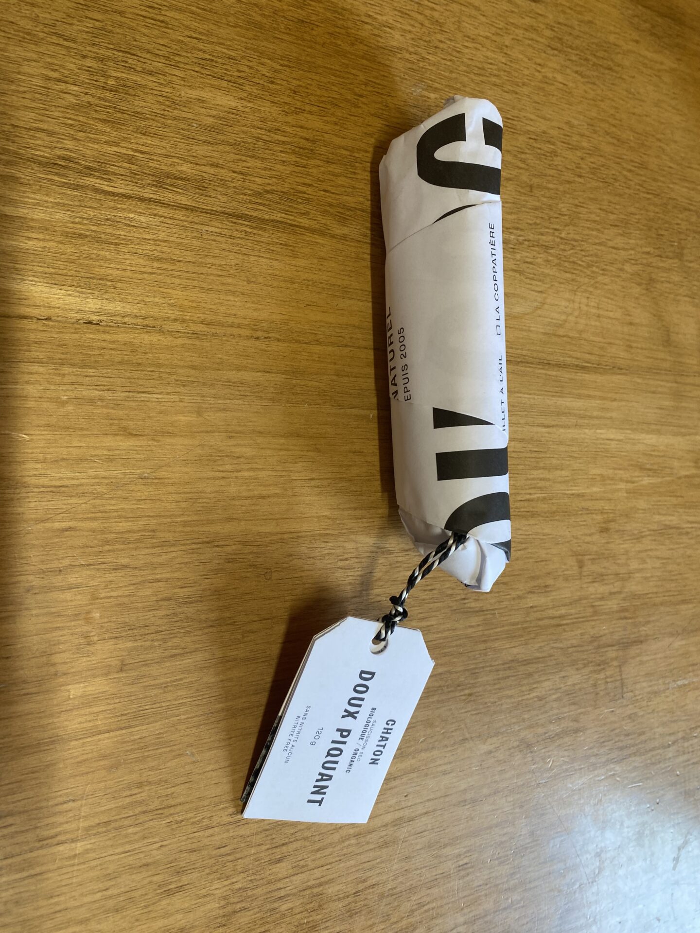 Saucisson biologique – Doux piquant