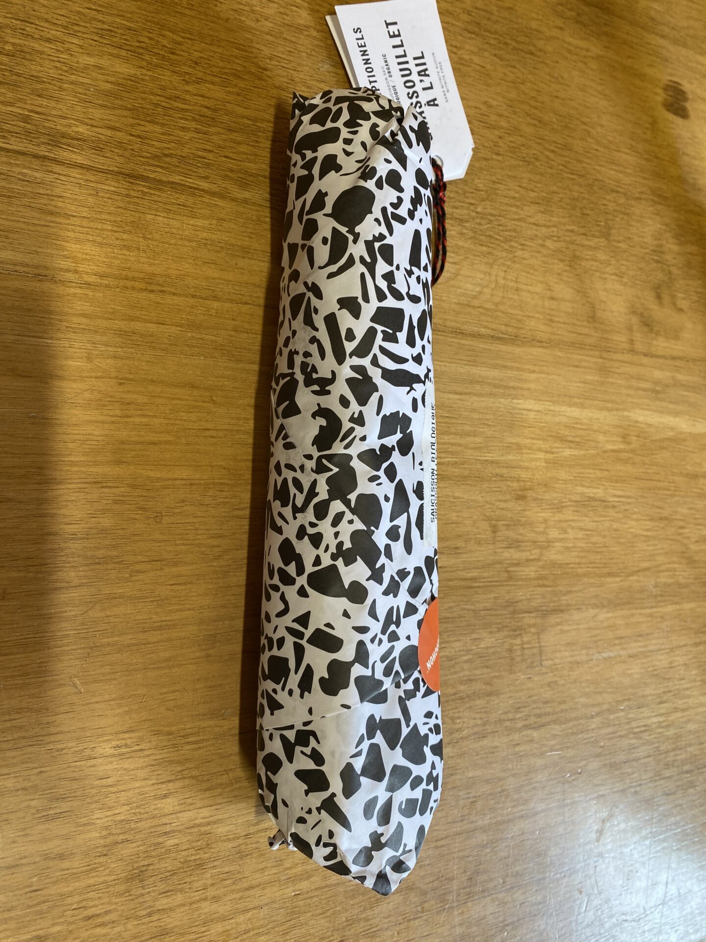 Saucisson biologique – Grassouillet à l’ail